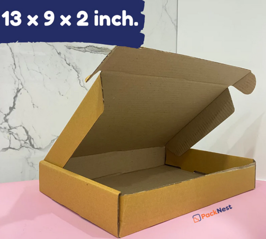 13 x 9 x 2 inch Tuck in Mailer Boxes - 3 ply (Pack of 50)