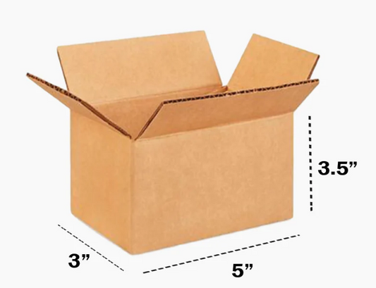 5 x 3 x 3.5 inch Corrugated Boxes - 3 ply (Pack of 50)