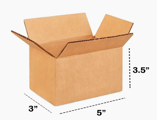 5 x 3 x 3.5 inch Corrugated Boxes - 3 ply (Pack of 100)