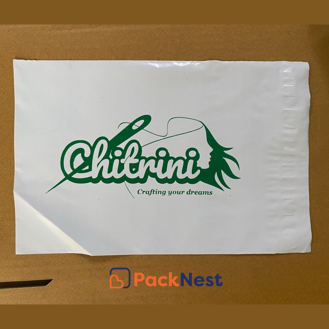 White Plastic Printed Courier Bags, Size: 6 X 7 To 20 X 23 Inch at Rs  2/piece in Surat